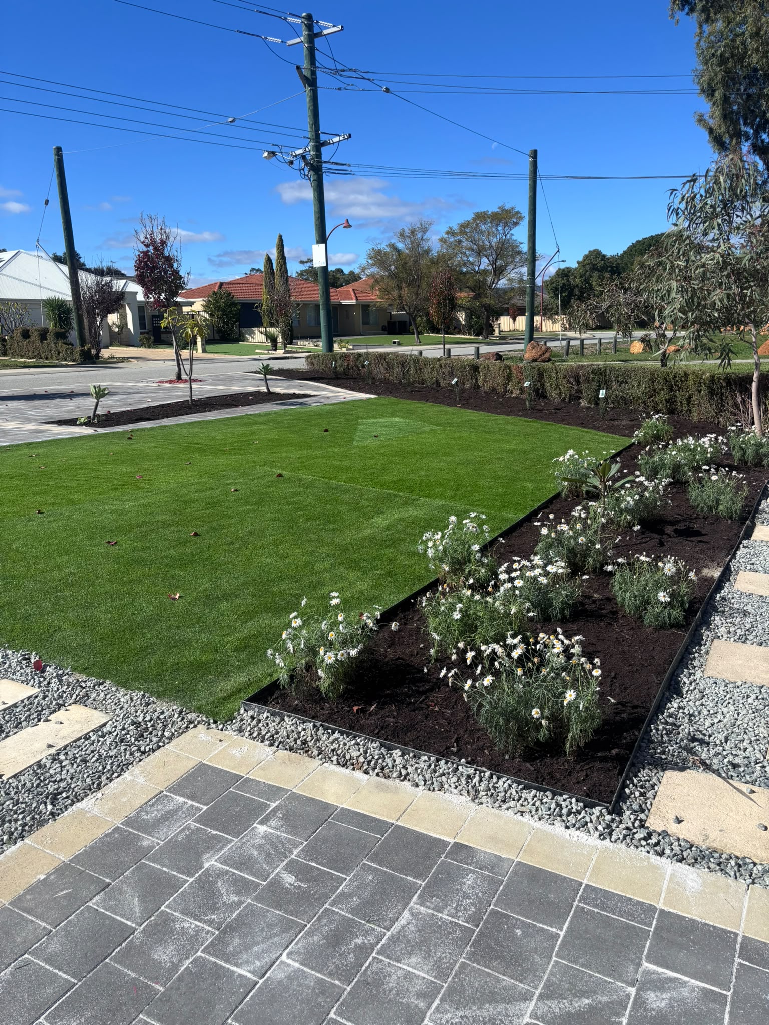 Completed landscaping project