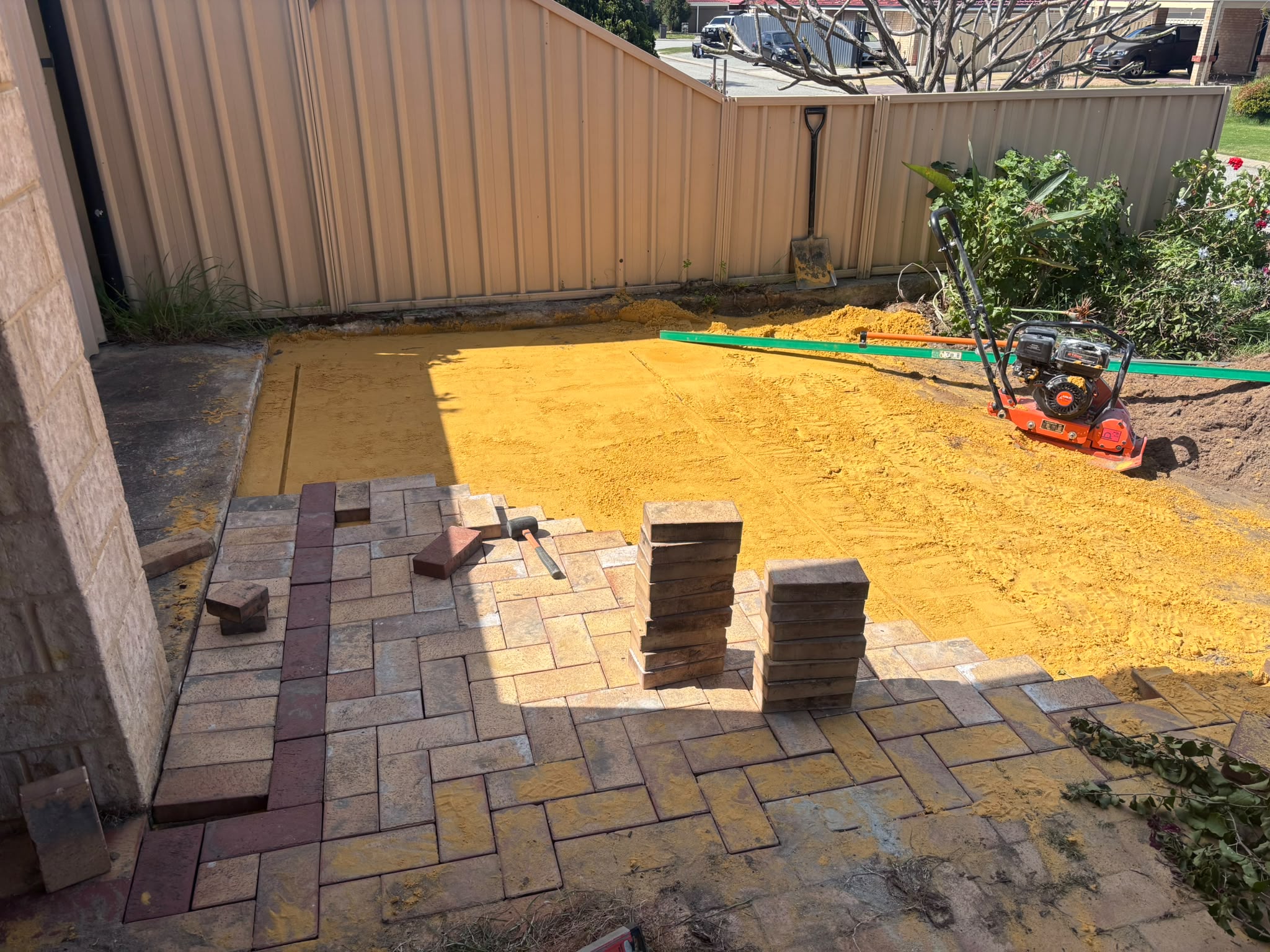 Landscape construction work